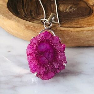 Pink Solar Quartz Necklace